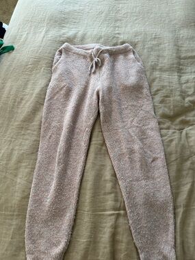 Anthropologie Saturday Sunday - Cozy Knit Jogger Pants - Light Pink